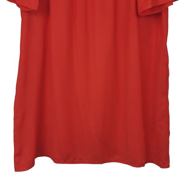 Suzanne Betro Open Crochet Lace Tomato Red Swing Dress, Size XL, NWT - Picture 6 of 12